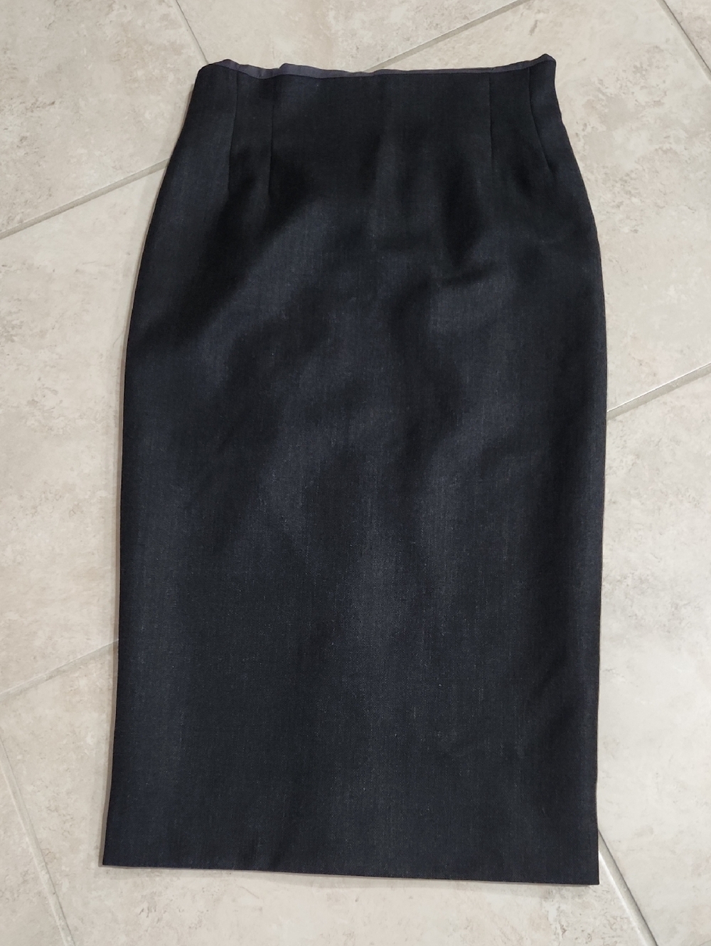 Ralph Lauren Collection Purple Label Black Tailored Pencil Maxi Skirt Wool Sz 4